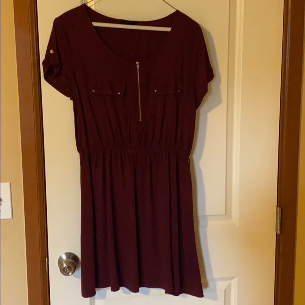 Wine colored dress